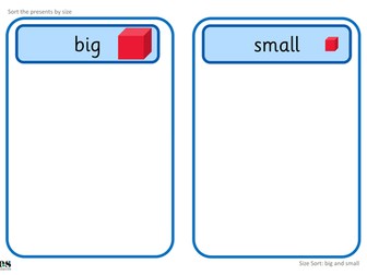 Big and Small Presents: Size Sort TEACCH Activity