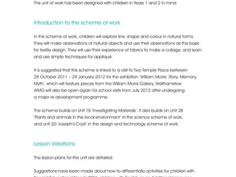 ART,Unit 2B Mother Nature Designer(William Morris)