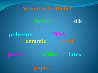 natural  and synthetic polymers