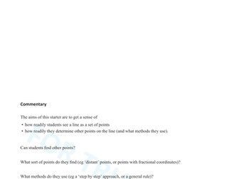 Algebra Starter - Another Point