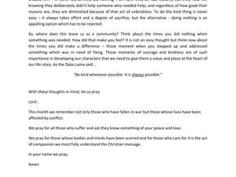 Kindness reading for a whole school assembly