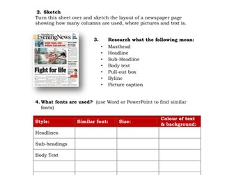 Newspaper Project DTP Project