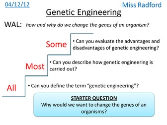 B1.2 Genetic Engineering - AQA Core science