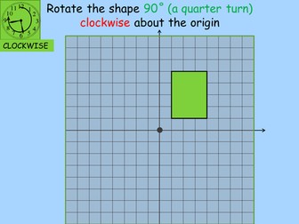 Rotating a shape around a point. Whole lesson +AFL