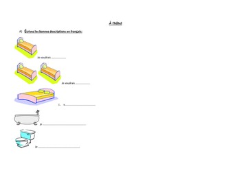 HOTEL and asking about the facilities