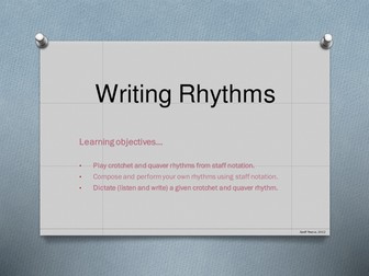 Rhythm notation  - play, compose, play, listen