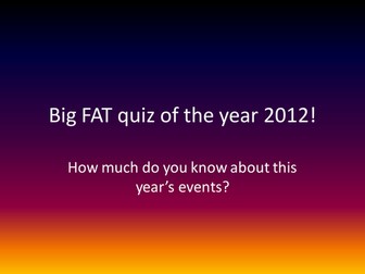 end of term quiz 2012