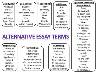 Sentence openers - analyitical & essay writing