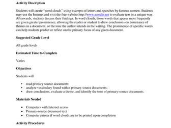 WOMEN’S HISTORY MONTH WORD CLOUDS