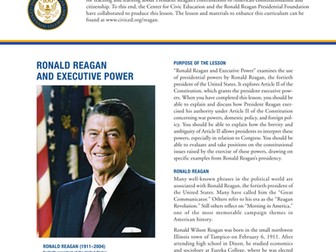 Ronald Reagan and Executive Power