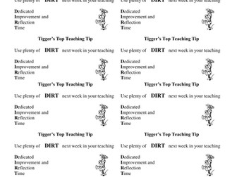 Teaching tips staff cards