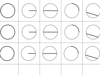 Circle Properties Matching Activity