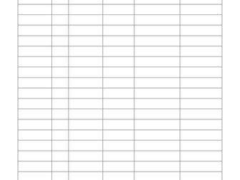 SEN Class profile of needs form