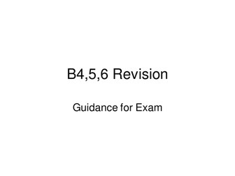 Exam Guidance 21st Century OCR Biology B4,5,6