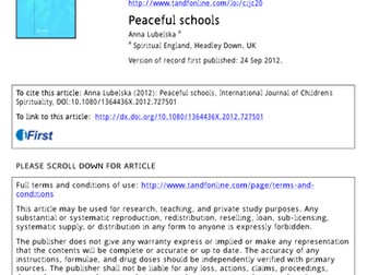 How to make your school into a peaceful school