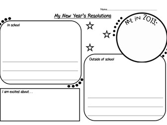 New Year's Resolution worksheet