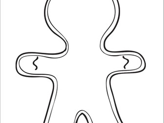 Gingerbread Man Colouring Poster