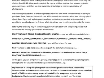 Photographic Annotation