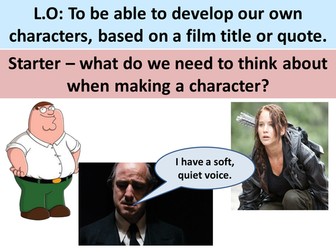 Film quote/ title lessons for C/A