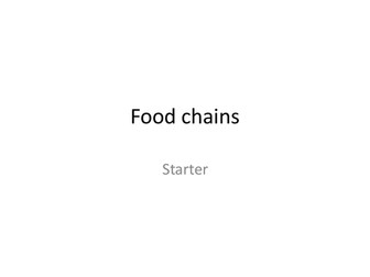 Food chain puzzle starter