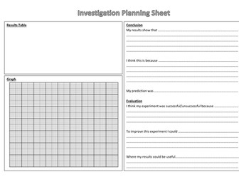 Investigation Planning Sheet