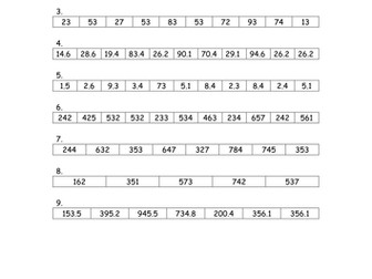 Mean, median, mode and range worksheet