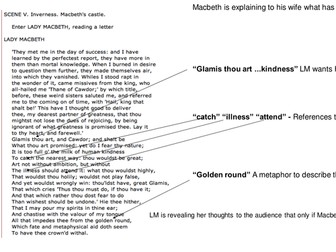 Macbeth: Annotated Powerpoint for Act 1 scene 5