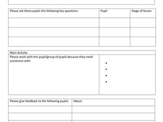 Teaching Assistant Guidance Form