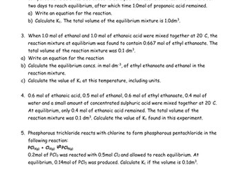 Calculating Equilibrium Constant Kc