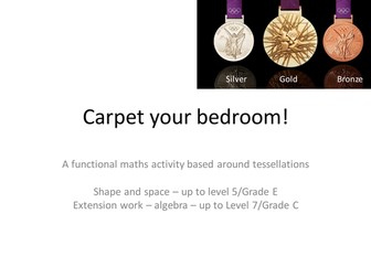Carpet your bedroom - functional maths