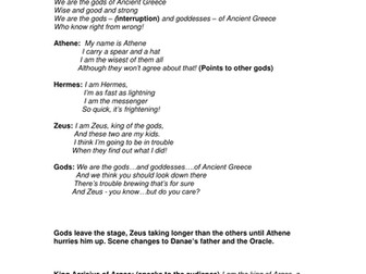 Perseus and Medusa Play script