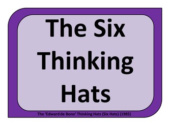 Edward De Bono - Six Thinking Hats Display Materia