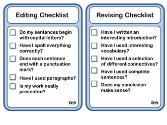 SPaG - Writing Checklists