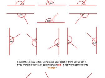 Angles on a straight line Worksheet