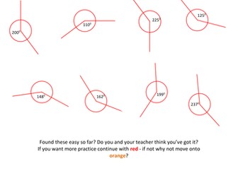 Angles round a point Worksheet