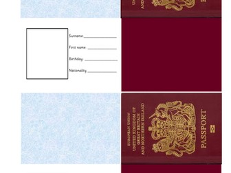 Template of UK passport