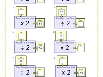 Doubling and Halving Function Machines