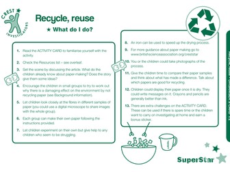 Recycle Reuse SuperStar activity