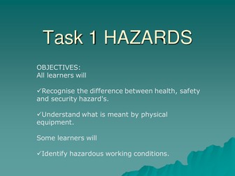 BTEC Level 3 unit 3 Health and safety