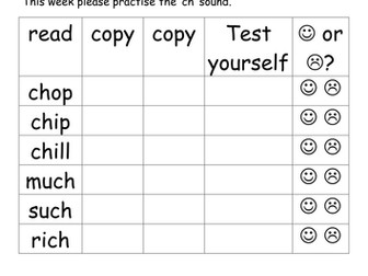 Phase 3 spellings week by week