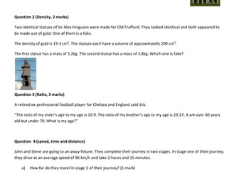 Premier League Maths CL - Ratio & Proportion