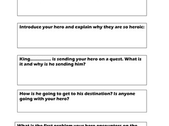 Write a Greek Myth - examples for planning