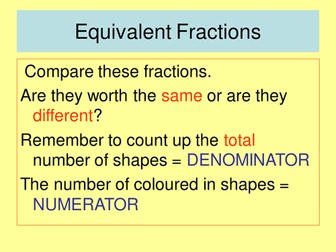 Equivalent Fractions