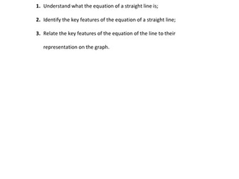 Investigating Straight Lines: y=mx+c