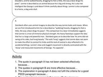Of Mice and Men: exam preparation and practice