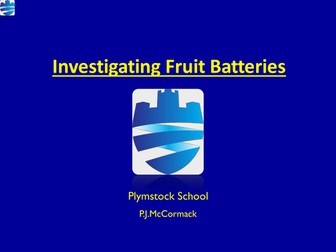 Will a fruit battery charge an iPod?: Electricity