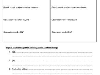 Revision of Carbonyl Compounds Notes