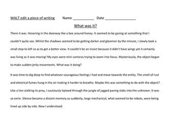 Editing writing - making it more interesting