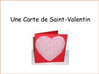 Make a Valentine's card in French