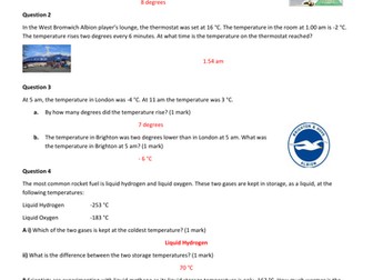 Premier League Maths L2 - Negative Numbers